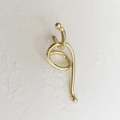 Minimalist gold knot ear cuff with a polished abstract twisted design for women - 9-Shape Right Ear / Gold