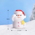 Figurina in miniatura di pupazzo di neve di Natale con cappello rosso, 3cm x 2,5cm - N. 1 Pupazzo di neve con stella