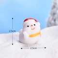 Miniature snowman figurine with red hat and yellow scarf, 2.5cm DIY bonsai decoration - No.11 Cute Snowman