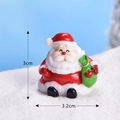 Miniature resin Santa Claus figurine with green gift bag for Christmas DIY decor 3cm - Style 15 Santa Claus