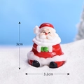 Miniature sitting Santa Claus resin figurine for Christmas DIY bonsai decor, 3cm size - No.14 Sitting Santa Claus