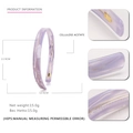 Purple marble pattern cellulose acetate headband 1.5cm width with detailed dimensions - Light Purple