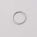 Colgante circular minimalista de acero inoxidable pulido plata amuleto redondo 15mm - 15mm / Color Acero