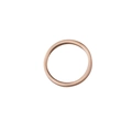 Colgante circular minimalista de 15mm en oro rosa con superficie pulida de efecto espejo - 15mm / Oro rosa