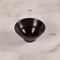Miniature black ceramic bowl for dollhouse DIY kitchen with 5cm diameter size - 5cm Black Udon Bowl (Small)