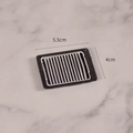 Miniature black dollhouse grill grate model for DIY tiny kitchen, 5.5cm x 4cm accessory - 5.5cm Grill Plate