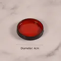 Miniature red translucent kitchen lid with black matte edge for DIY dollhouse, 4cm diameter - 4cm Black and Red Sushi Plate