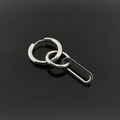 Minimalistische silberne Edelstahl-Creolen mit mehrlagigem geometrischem Oval-Glied-Design - Stil 4 (Multi-Ring-Kombination)