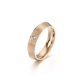 Roségoldener Edelstahlring My Love mit einem kleinen funkelnden Zirkonstein - Größe 6 / Ring (KR91692-GC) / Roségold