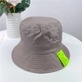 Dark brown fisherman bucket hat featuring a trendy neon green woven label with text - 56-58cm (Adjustable) / Mocha