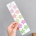 10-piece set of macaron star hair clips with colorful polka dots on white card - 2# Polka Dot Thin 10-Piece Set 1