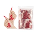Red long stiletto false nails 500pcs set with size-numbered bags for extension - 12 True Red