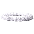 8mm natural white marble howlite stone bead stretch bracelet for women jewelry - Howlite