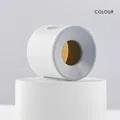 Minimalist white and grey air cushion hairbrush with a gold mirror center finish - Base Holder / Gray