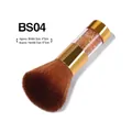 BS04 model nail dust brush with gold handle and sparkling glitter in transparent body - Solid Brown Bristles With Diamonds Gold Handle (Gold)