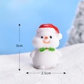 Mini statuetta pupazzo di neve con cappello rosso e papillon per decorazioni natalizie - N. 3 Pupazzo di neve con papillon