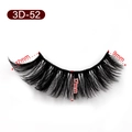 Faux cils noirs modèle 3D-52 avec effet de volume 3D et mesures de longueur détaillées - 3D-52 (9-17mm)