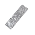 Pinza para el pelo rectangular de aleación plateada con textura de martillo y brillo metálico - Plateado