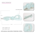 Pale blue marble cellulose acetate bow hair clip with silver spring mechanism, 7.2cm - Mint Green