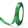 Roll of 1cm glossy green ribbed ribbon for Christmas gift packaging and festive decoration - Green Satin Ribbon / 1cm*25 Yards/Roll
