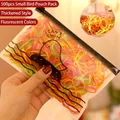 500pcs high elasticity fluorescent hair ties in a frosted zipper bag for daily styling - 500Pcs/Thickened / Fluorescent