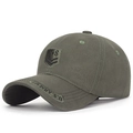 Gorra de béisbol de algodón verde militar con bordado de U.S. Army y parche militar - Verde Militar