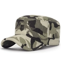 Berretto militare da uomo in cotone mimetico con ricamo scudo U.S. NAVAL - Camouflage