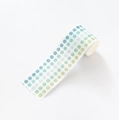 Blue and green gradient dot washi tape roll for creative DIY planner decoration - Gentle Breeze