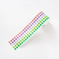 Cinta washi de puntos arcoíris para scrapbooking y decoración de diarios DIY - Verde Primavera