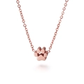 Collana minimalista in acciaio inossidabile oro rosa con ciondolo a zampa di gatto - Collana con Impronta di Zampa Oro Rosa