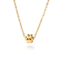 Collana minimalista in acciaio inossidabile dorato con ciondolo a forma di zampa - Collana con Impronta di Zampa Colore Oro