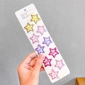 12er-Pack glitzernde Haarspangen in Sternform und verschiedenen Bonbonfarben - Stern Glitzer 10er Set