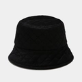 Dettaglio del cappello alla pescatora nero trapuntato con motivo a rombi classico - M(56-58cm) / Nero