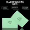 Mint green silver polishing cloth for jewelry care and oxidation removal - 7x11cm / Light Green