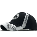 Gorra de béisbol clásica bicolor con bordado de Washington D.C. y visera en contraste - Negro