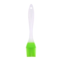 Pennello per olio in silicone verde con manico in plastica bianca e foro per appendere - Promozionale (Senza Imballaggio) / Verde