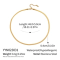 Flache 18K Gold Schlangenkette Detail mit 4mm Breite und hypoallergenem Material - 4mm Breite (YYN023031) / Gold