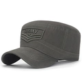 Casquette de style militaire vert foncé en coton avec broderie ARMY et étoile - Réglable / Vert Militaire