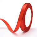 Glossy red grosgrain ribbon roll for Christmas gift wrapping and festive decoration - Red Satin Ribbon / 1cm*25 Yards/Roll