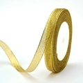 Golden metallic mesh ribbon roll for festive gift packaging and Christmas decoration - Golden Onion Tape / 1cm*25 Yards/Roll