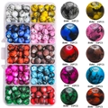 DIY jewelry kit with 200pcs 8mm gradient glass beads in a 10-grid clear storage box - Ink Wash Painting approx 200pcs