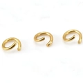 Three 18K gold vacuum-plated stainless steel open jump rings for jewelry making - Gold 0.5*3mm (1000 Pieces)