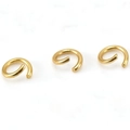 Three 18K gold-plated stainless steel open jump rings for DIY jewelry making - Gold 0.5*3.5mm (1000 Pieces)