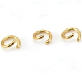 Three 18K gold plated stainless steel open jump rings for DIY jewelry making - Gold 0.6*4mm (1000 Pieces)