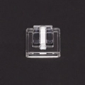 Transparent acrylic ring display stand with rectangular base for jewelry counter storage - Square Base Transparent