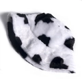Bob en fausse fourrure à motif vache noir et blanc pour chaleur et style en hiver - Adulte 58CM / Motif Vache Noir et Blanc