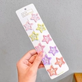 Set of 10 candy-colored star-shaped metal hair clips in matte macaron shades on card - 6# Solid Color Star 10-Piece Set 1