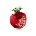 Exquisite pomegranate fruit brooch with red enamel glaze and white rhinestones - Pomegranate Red (C514-A)