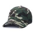 Distressed camouflage ponytail baseball cap in cotton canvas with vintage frayed details - Adjustable / Camouflage