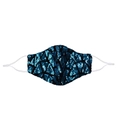 Detail der blauen Pailletten-Maske mit geometrischen Mustern und verstellbaren Ohrschlaufen - Kinder / Seeblau